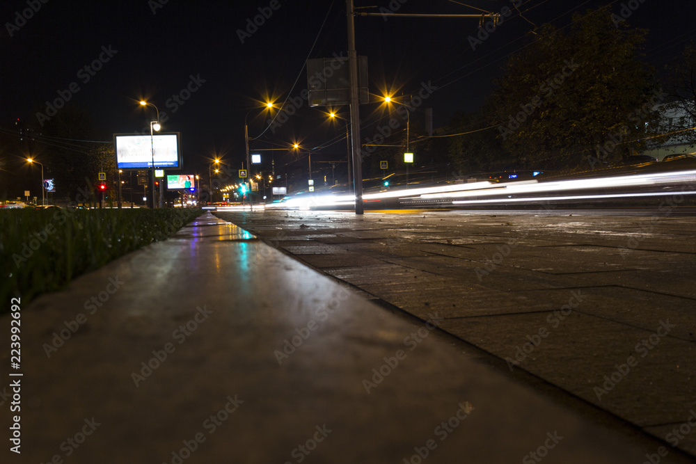 Obraz premium Zdjęcia nocnej Moskwy
