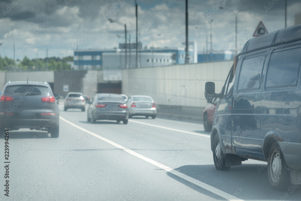 traffic in Moscow, Russia