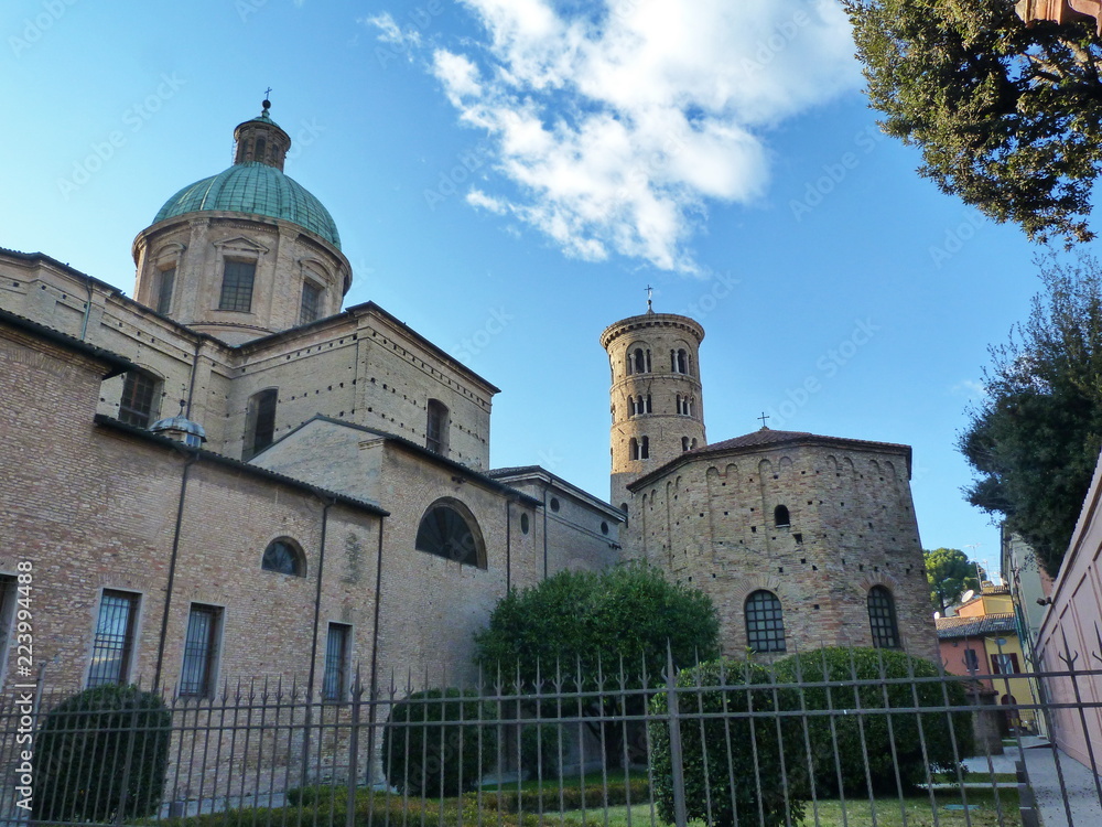 Ravenna, Italy, the cathedral and the neonian baptistery