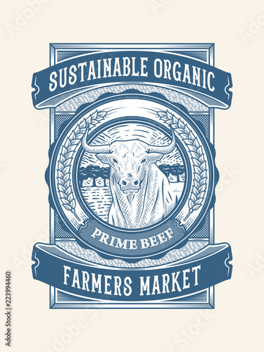 Sustainable organic beef farming packaging design 1