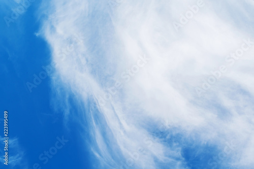 blue sky with beautiful fluffy white clouds