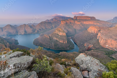 Aerial of Blyde River Canyon Three Rondavels - South Africa