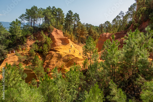 Red Rock formations at Roussillon, Provence, France