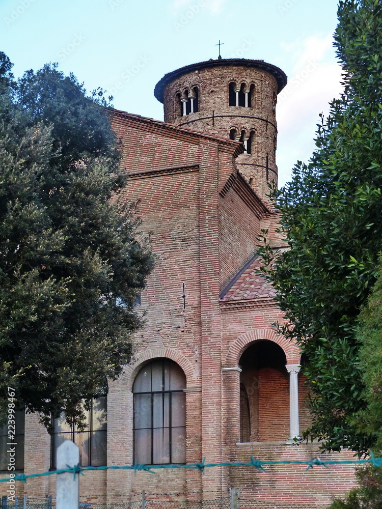 Detail of Basilica of Saint. Apollinaris in Classe in Ravenna, Italy