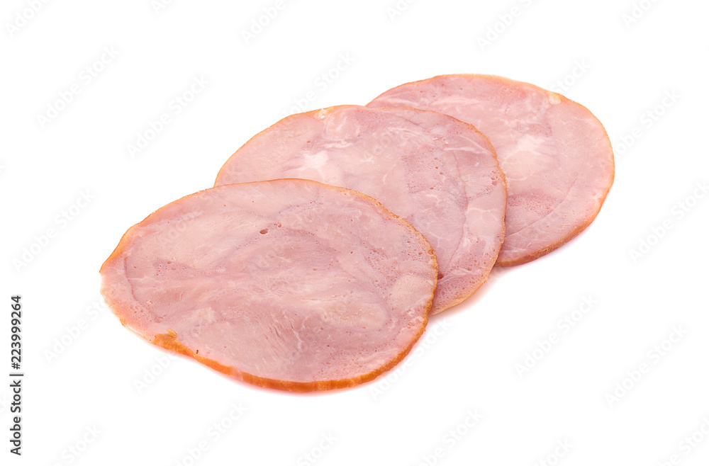 bacon isolated on white background