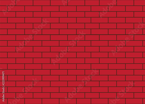 Red brick wall vector. Brickwall abstract background
