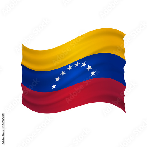 Venezuela undulating Flag vector  Bandera de Venezuela 