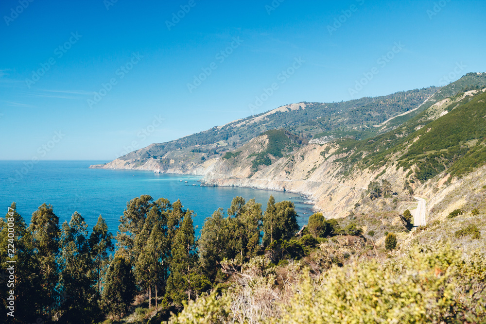 View Of The Coastline In Big Sur, California