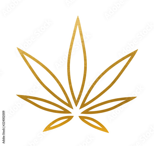 Cannabis Sign. Vector Leaf.