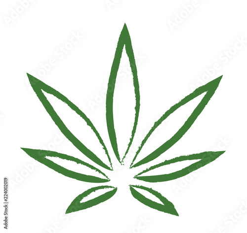 Cannabis Sign. Vector Leaf.
