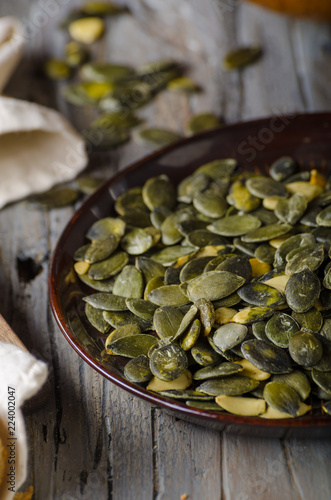 Pumpkin seeds photography