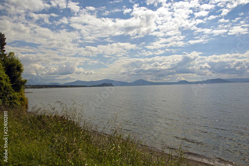 Spectacular view of Lake Taupo, North Island, New Zealand