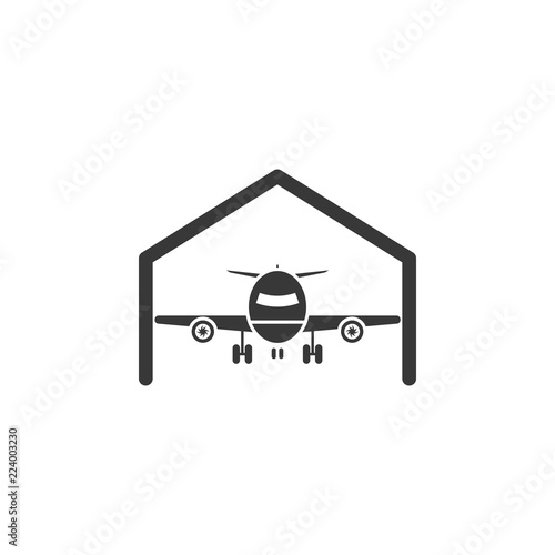 aircraft hangar icon. Element of airport icon. Premium quality graphic design icon. Signs and symbols collection icon for websites, web design, mobile app