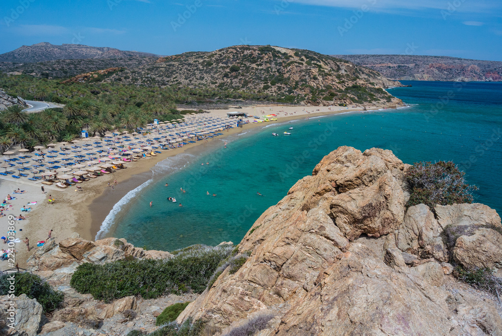 Obraz premium a view of crete island in greece