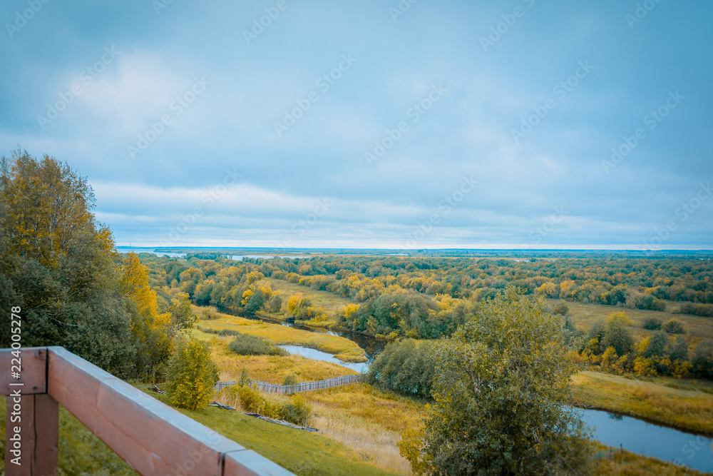 Obraz premium tourism in small Karelians near Arkhangelsk