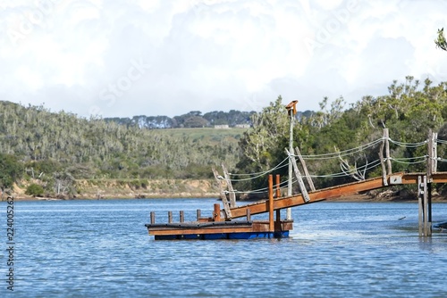 A jetty on the Kariega river near Kenton On Sea town in South Africa. 