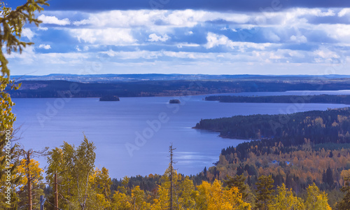 Autumn landscape from Sotkamo  Finland.