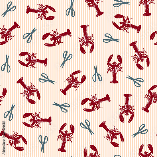 ロブスターの柄,
