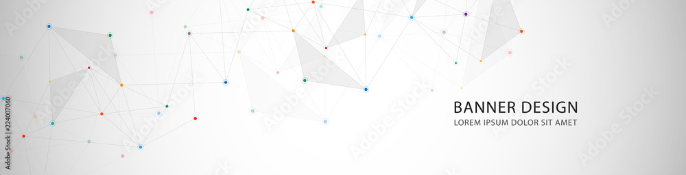 Geometric abstract background with connected dots and lines. Molecular structure and communication. Digital technology background and network connection. Geometric abstract background with connected dots and lines. Molecular structure and communication. Digital technology background and network connection.