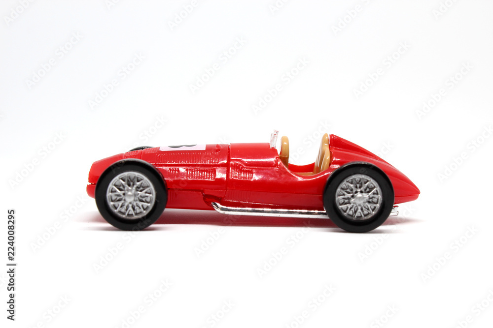 red sport car isolated on white background