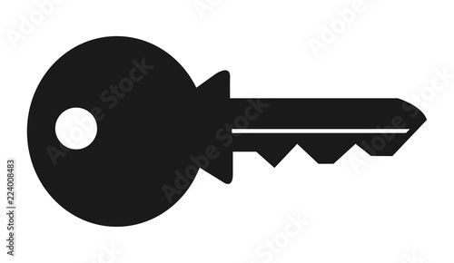 Logo flat simple silhouette isolated icon key on white background