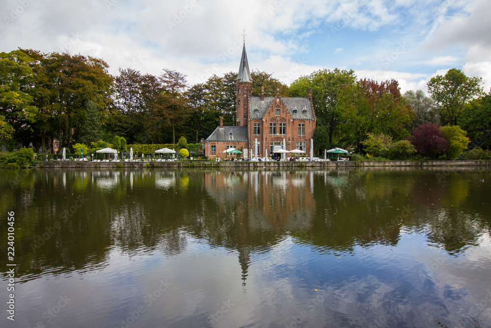House on the lake in Bruges House on the lake in Bruges
