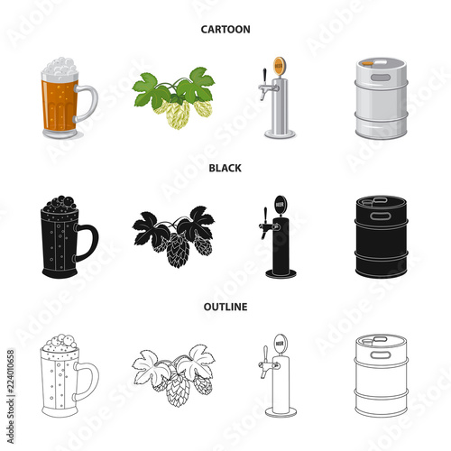 Vector design of pub and bar symbol. Collection of pub and interior vector icon for stock.
