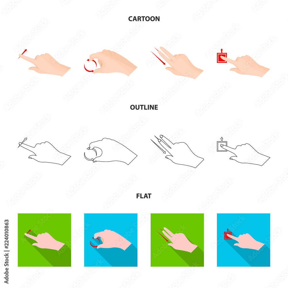 Vector design of touchscreen and hand symbol. Collection of touchscreen and touch stock vector illustration. Vector design of touchscreen and hand symbol. Collection of touchscreen and touch stock vector illustration.