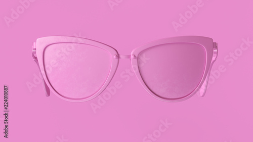 Pink Sunglasses 3d illustration 3d rendering