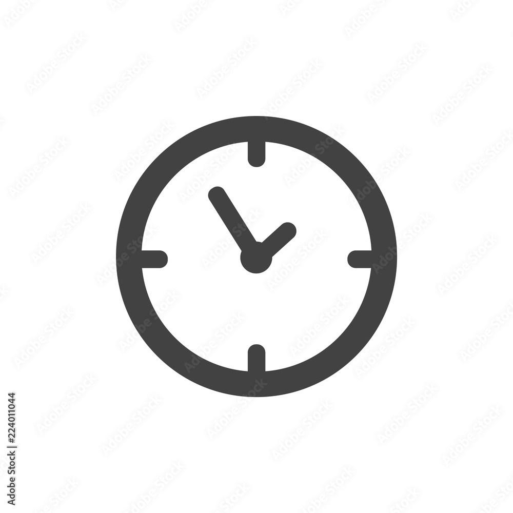 Illustration of clock icon. Clock vector image for UI, web design, app design Illustration of clock icon. Clock vector image for UI, web design, app design