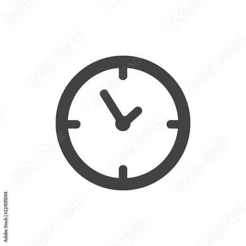 Illustration of clock icon. Clock vector image for UI, web design, app design