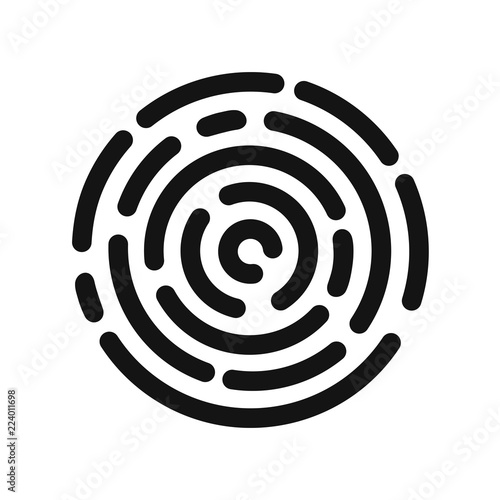Fingerprint scanning icon – vector