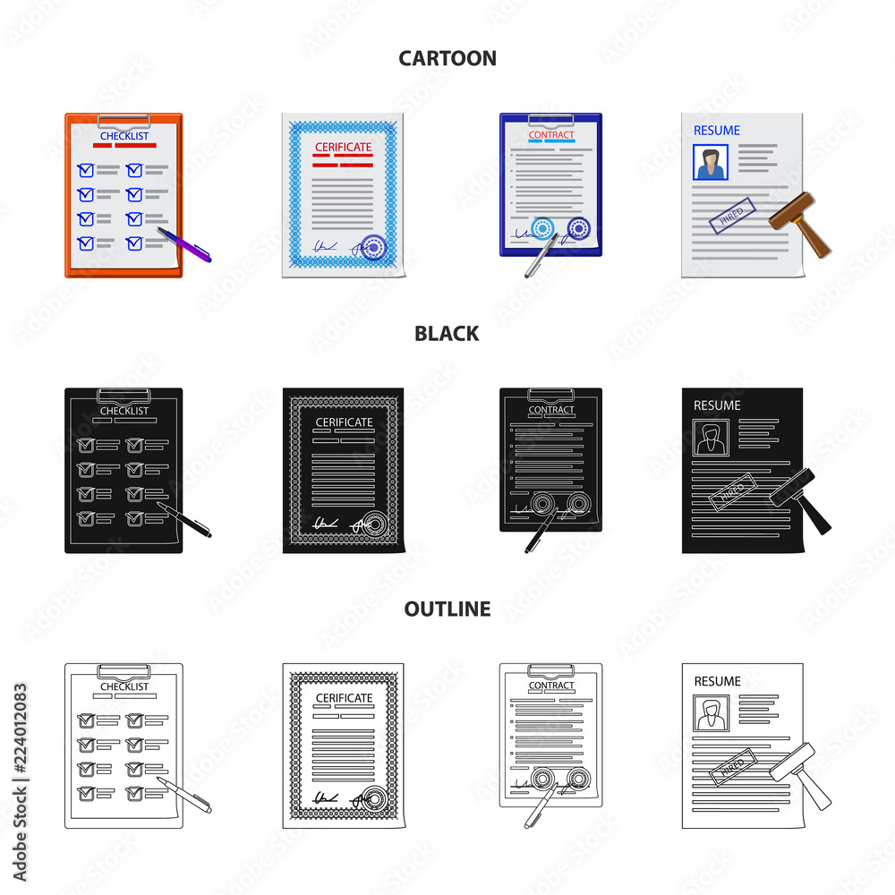Vector design of form and document icon. Collection of form and mark vector icon for stock. Vector design of form and document icon. Collection of form and mark vector icon for stock.