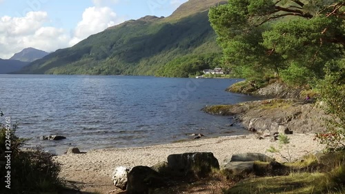 View of the shore of Loch Lomond at Rowardennan, Scotland UK photo