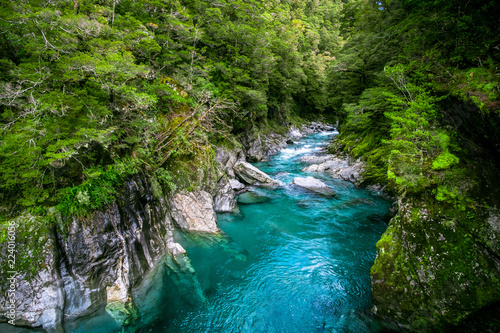 Stunning clear water  Blue pool the water from the fresh nature.