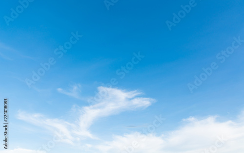 Blue sky with cloud, clean energy power, clear weather background