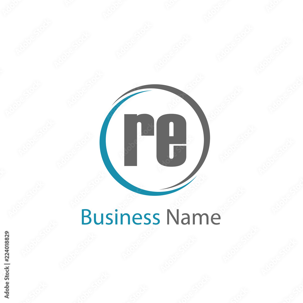 Initial Letter RE Logo Template Design Initial Letter RE Logo Template Design