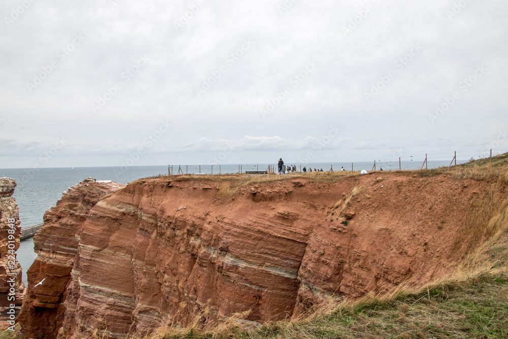 Helgoland, Germany Panorama View Lighthouse and coast