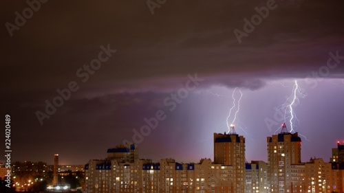 lightning in the city