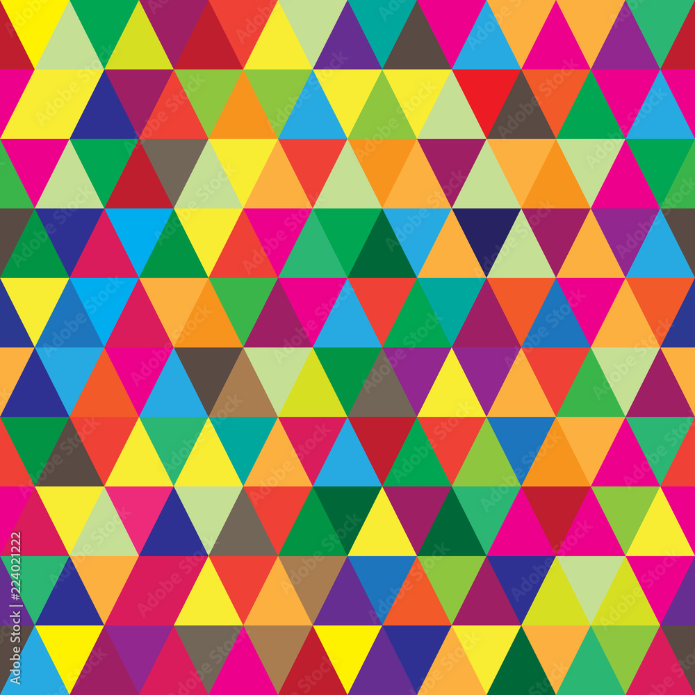 Seamless Pattern with Triangle Shapes of Different colors Seamless Pattern with Triangle Shapes of Different colors