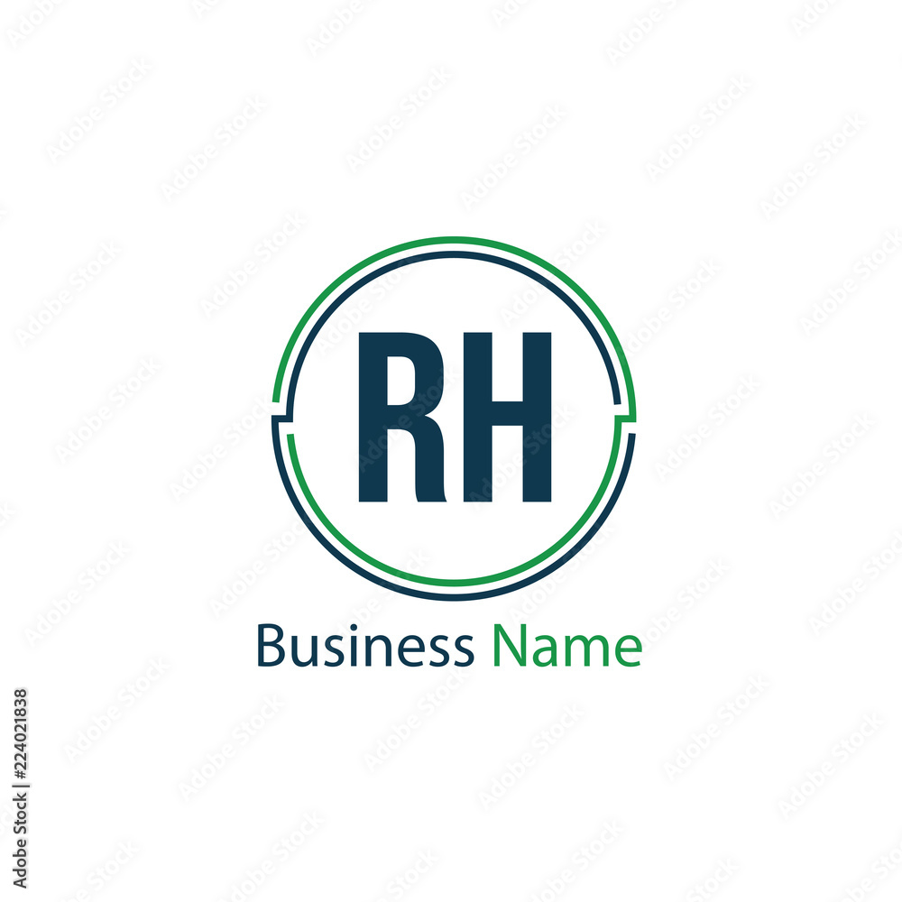 Initial Letter RH Logo Template Design Initial Letter RH Logo Template Design