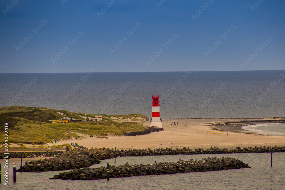 Helgoland, Germany Panorama View Lighthouse and coast