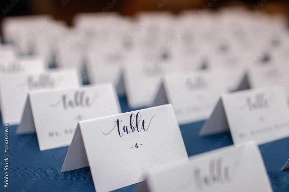 Fotografía Table Place Cards