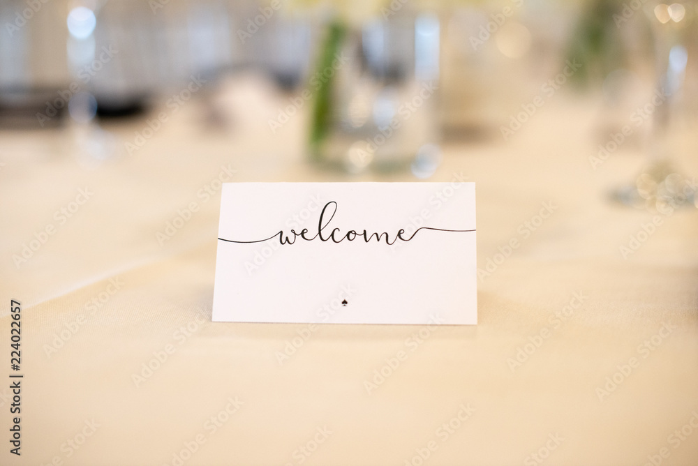 Fotografía Welcome Table Cards