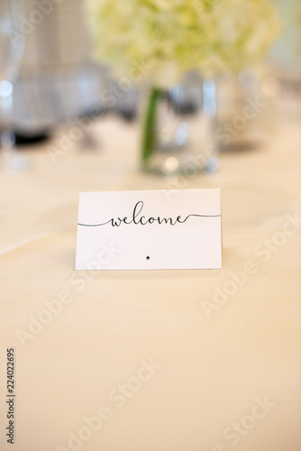 Quadro su tela Welcome Table Cards