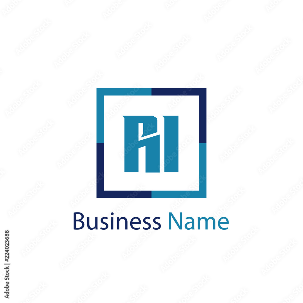 Initial Letter RI Logo Template Design Initial Letter RI Logo Template Design