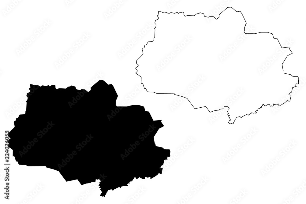 Tomsk Oblast (Russia, Subjects of the Russian Federation, Oblasts of Russia) map vector illustration, scribble sketch Tomsk Oblast map