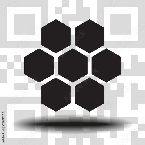 Bee honeycombs vector illustration