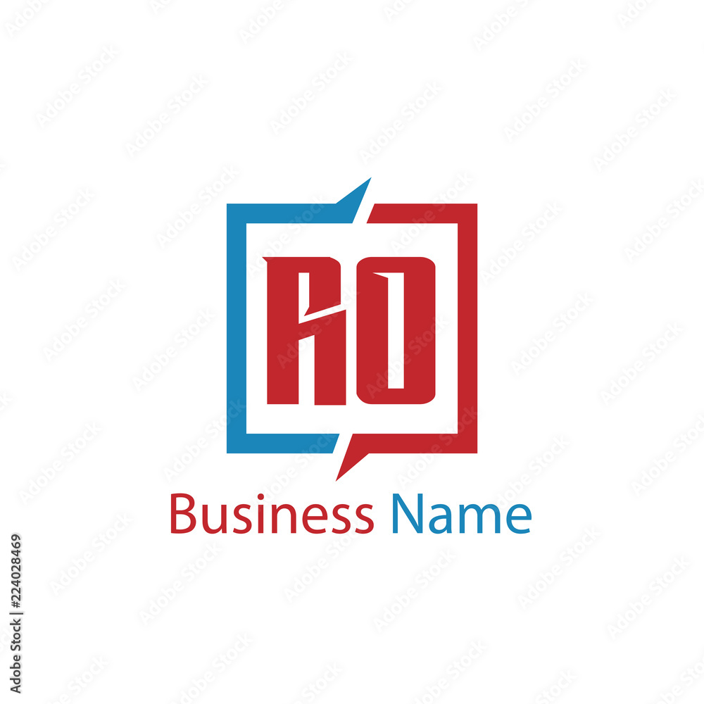 Obraz premium Initial Letter RO Logo Template Design