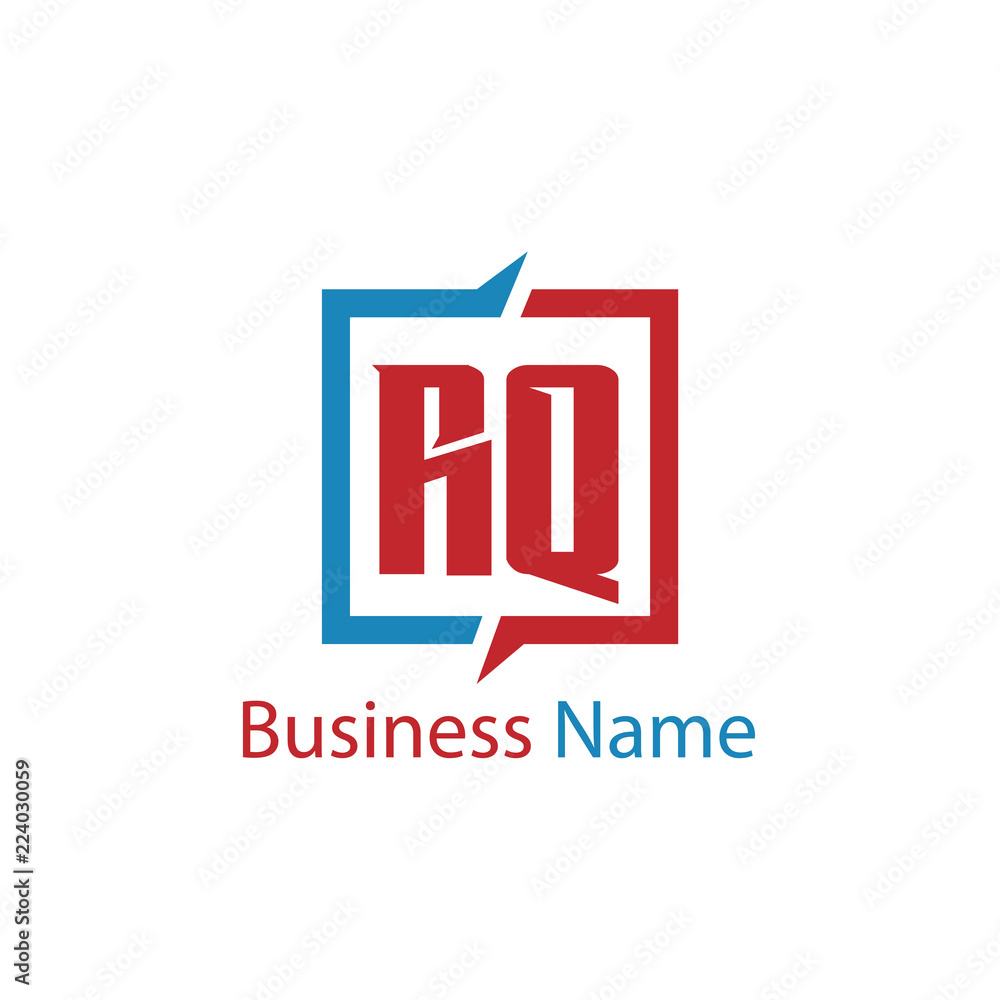 Obraz premium Initial Letter RQ Logo Template Design